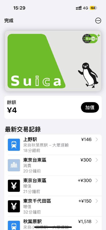 Suica没花完Suica没花完